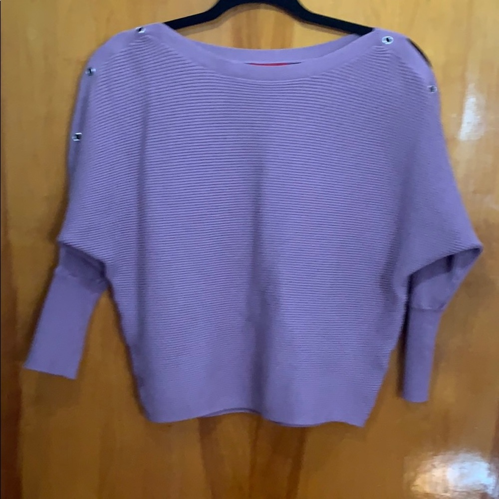 Crew Neck Purple Sweater
